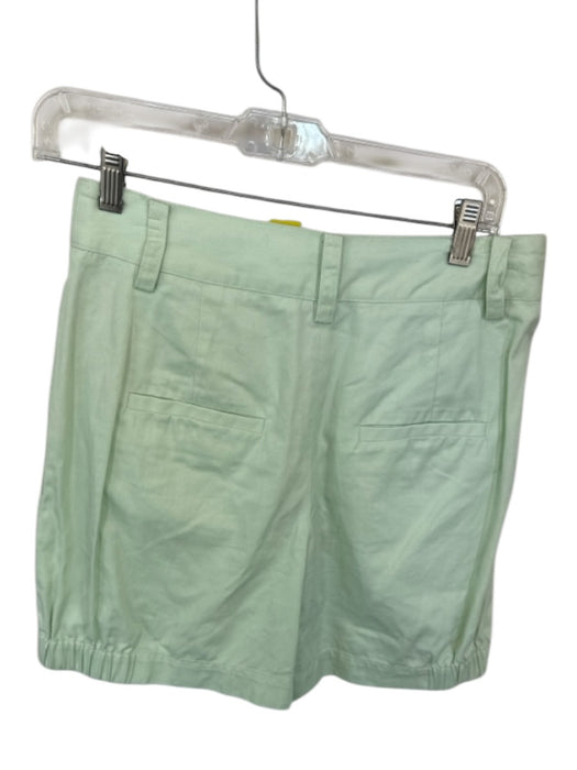 Tibi Size 2 Mint Cotton High Waist Bubble Hem Shorts Mint / 2