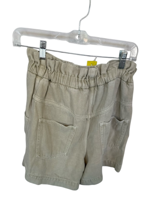 Isabel Marant Size 38 Khaki Lenzing Blend High Waist Elastic Waist Shorts Khaki / 38