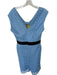 Sandro Size Est M Blue & Black Viscose Blend Sleeveless Lace Back Zip Romper Blue & Black / Est M