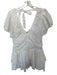 Love The Label Size S White Cotton Flutter Sleeves Pleated Back Tie Dress White / S