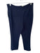 Veronica Beard Size 4 Navy Polyester Blend High Waist Front Pleat Trouser Pants Navy / 4