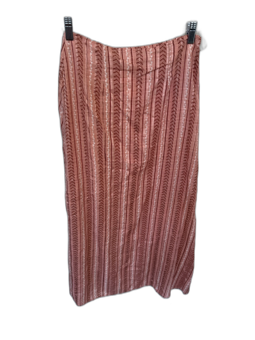 Vanessa Bruno Size 34/XS Mauve & White Cotton Blend Long Sleeve Maxi Skirt Set Mauve & White / 34/XS