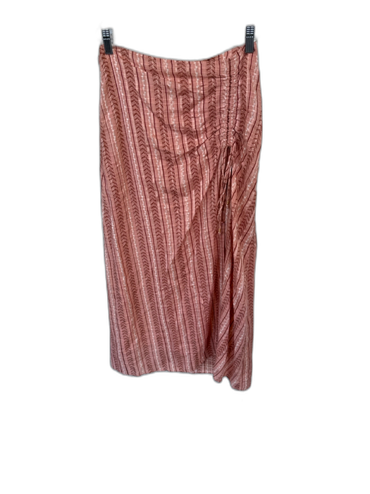 Vanessa Bruno Size 34/XS Mauve & White Cotton Blend Long Sleeve Maxi Skirt Set Mauve & White / 34/XS