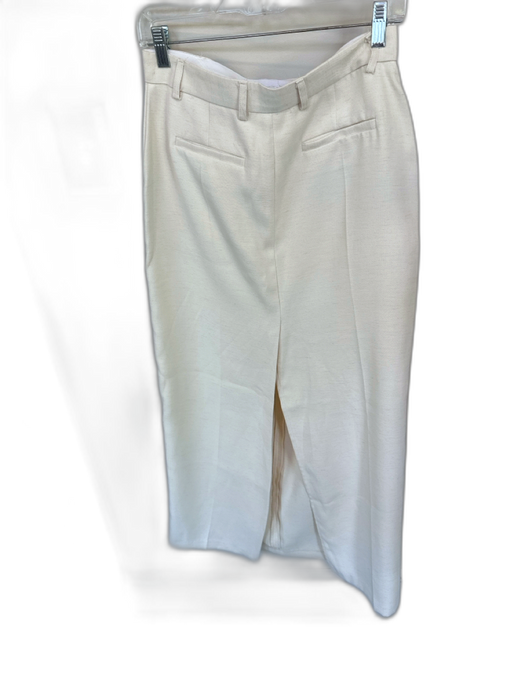 The Frankie Shop Size M Cream Linen Blend High Waist Slit Maxi Skirt Cream / M