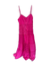 Bhanuni by Jyoti Size L Magenta Cotton Spaghetti Strap Lace Overlay Maxi Dress Magenta / L