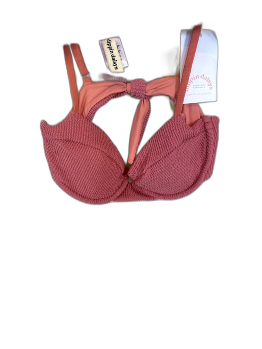 Dippin Daiseys Size M Mauve Polyester Rouched Underwire Bikini Swimsuit Mauve / M