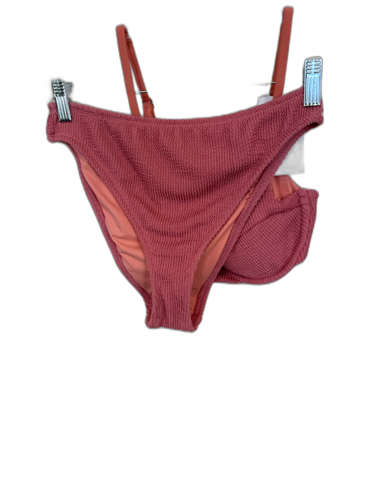 Dippin Daiseys Size M Mauve Polyester Rouched Underwire Bikini Swimsuit Mauve / M