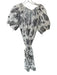 Rhode Size S White & Black Cotton Short Balloon Sleeve Botanical Maxi Dress White & Black / S