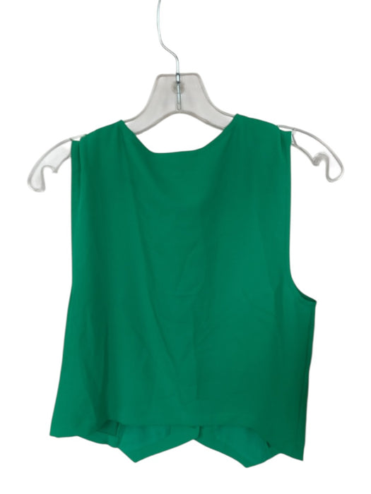 Mello Day Size XS Green Polyester Blend Sleeveless Buttons Top Green / XS