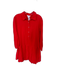 Cynthia Rowley Size XS Tomato Linen Long Sleeve Drop Waist Buttons Dress Tomato / XS