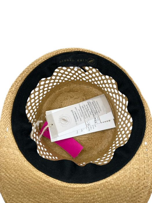 Lina Osorio Tan Straw Bill Hat Tan / S