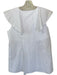 Meimeij Size 40 White Cotton Sleeveless Ruffle Collar Top White / 40