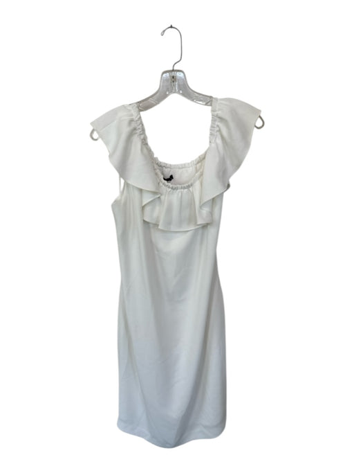 Trina Turk Size 8 White Polyester Off Shoulder Side Zip Dress White / 8