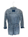 Ksubi Size M Med Light Wash Cotton Long Sleeve Front Zip Denim Raw Hem Dress Med Light Wash / M