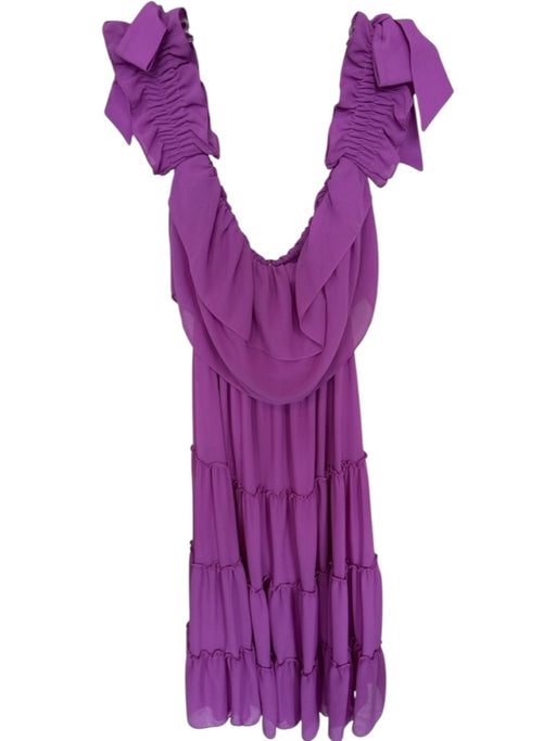 Misa Size XS Purple Polyester Off Shoulder Smocked Waist Maxi Dress Purple / XS