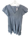 Hunter Bell Size L Slate Blue Cotton Short Sleeve Scallopped Hem Buttons Dress Slate Blue / L