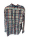 H Stockton Size L Blue & Red Cotton Plaid Quarter Button Men's Shirt Blue & Red / L