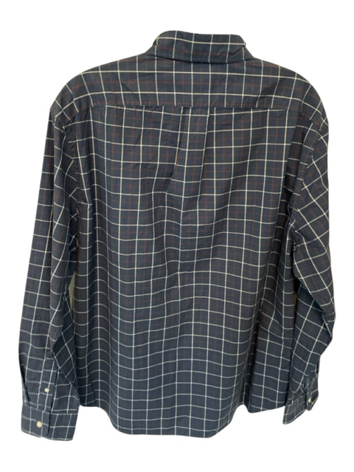 J. Crew NWT Size L Navy & Red Cotton Grid Button Down Men's Shirt Navy & Red / L