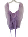 Lovers + Friends Size L Purple Polyester Long Sheer Sleeves Belted Dress Purple / L