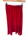 LaRoque Size XS Red Silk Elastic Waist Midi Skirt Red / XS