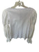 Cinq a Sept Size S White Cotton Long Balloon Sleeve Scoop Neck Top White / S