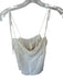 Reformation Size 6 White Viscose Tie Straps Smocked Back Cropped Top White / 6