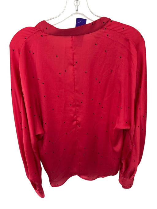 Equipment Size M Red & Black Polyester Long Sleeve stars Button Down Top Red & Black / M