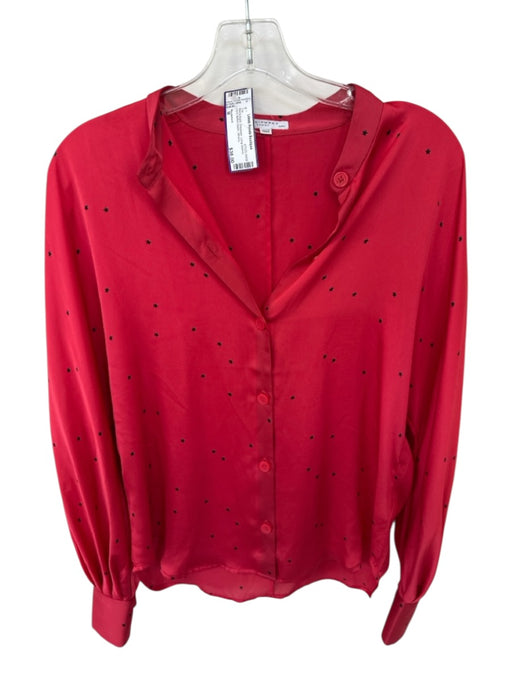Equipment Size M Red & Black Polyester Long Sleeve stars Button Down Top Red & Black / M