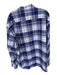 Bugatchi Size XXL Purple & White Cotton Plaid Button Down Men's Shirt Purple & White / XXL