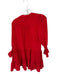 Pomander Place Size S Red Polyester Long Balloon Sleeve V Neck Dress Red / S