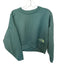 The North Face Size S Green Polyester Long Sleeve Logo Cropped Sweatshirt Green / S