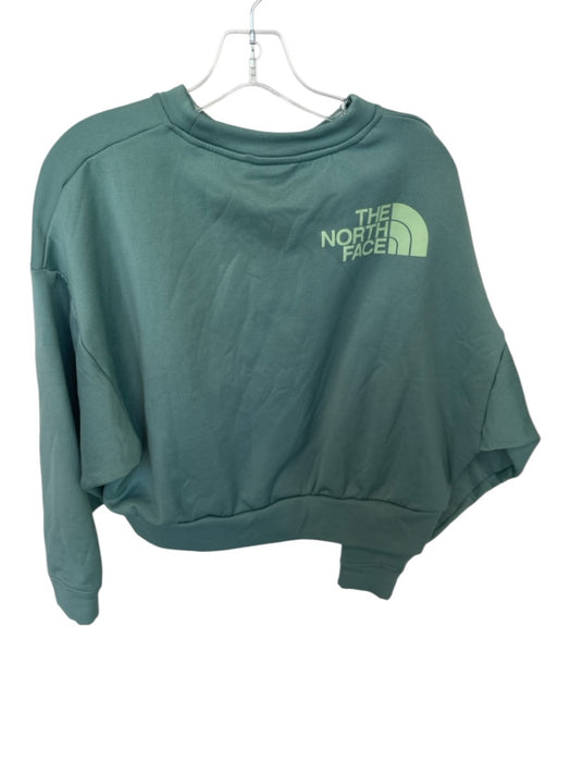 The North Face Size S Green Polyester Long Sleeve Logo Cropped Sweatshirt Green / S