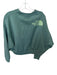 The North Face Size S Green Polyester Long Sleeve Logo Cropped Sweatshirt Green / S