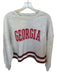Size M Gray & Red Cotton Blend Long Sleeve UGA Sequins Sweatshirt Gray & Red / M