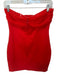 Superdown Size M Red Viscose Blend Strapless Mesh Overlay Back Zip Mini Dress Red / M
