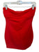 Superdown Size M Red Viscose Blend Strapless Mesh Overlay Back Zip Mini Dress Red / M