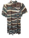 Hunter Bell Size XS Brown & Teal Cotton Short Sleeve Abstract Dress Brown & Teal / XS
