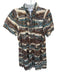 Hunter Bell Size XS Brown & Teal Cotton Short Sleeve Abstract Dress Brown & Teal / XS