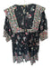 Hunter Bell Size L Black & Pink Cotton Long Balloon Sleeve Quilted Floral Dress Black & Pink / L