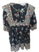 Hunter Bell Size L Black & Pink Cotton Long Balloon Sleeve Quilted Floral Dress Black & Pink / L