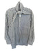Plan C Size 44 White & Black Cotton Blend Long Sleeve Striped Neck Tie Top White & Black / 44