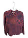 XiRENA Size XS Orange & navy Cotton Long Sleeve Checkered Button Down Top Orange & navy / XS