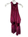 Ramy Brook Size M Burgandy Velvet Sleeveless Smocked Waist high neck Dress Burgandy / M