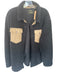 LL Bean Size XL Black & Tan Polyester Blend Sherpa Lined Snap Buttons Jacket Black & Tan / XL