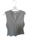 Veronica Beard Size XL Silver Viscose Blend Sleeveless Metallic Ribbed Top Silver / XL