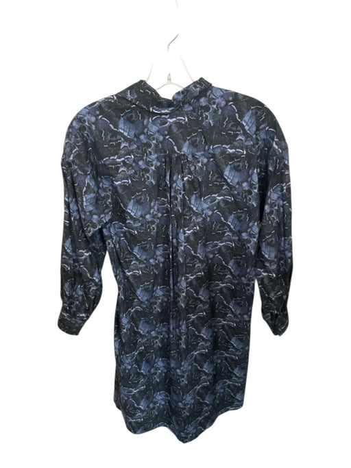 Ann Mashburn Size XS Navy & Purple Cotton Long Sleeve Butterfly Wing Dress Navy & Purple / XS