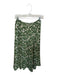 Reformation Size 0 Green & Peach Rayon Back Zip Flowers Midi Skirt Green & Peach / 0
