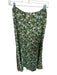 Reformation Size 0 Green & Peach Rayon Back Zip Flowers Midi Skirt Green & Peach / 0