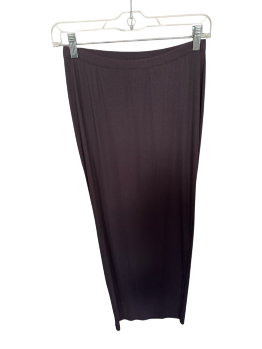 SKIMS Size L Brown Modal Blend Elastic Waist Ribbed Maxi Skirt Brown / L