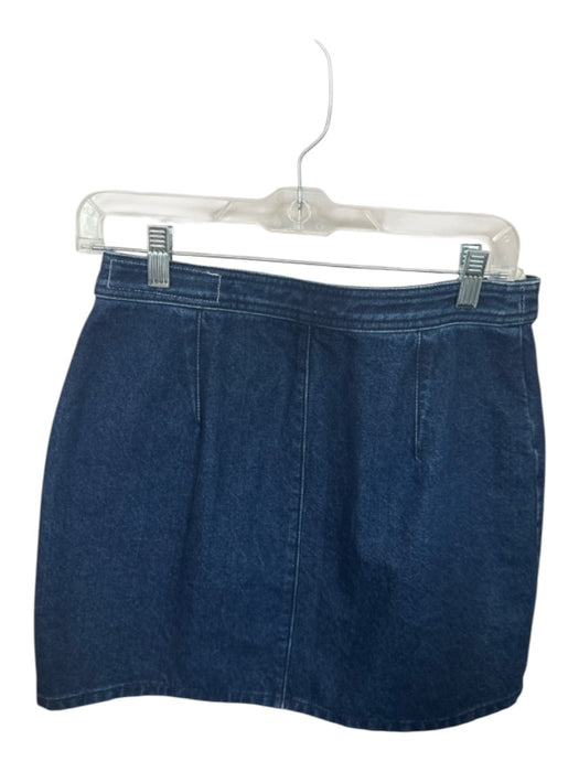 Rag & Bone Size 28 Dark Wash & Silver Cotton Blend Zippers Mini Denim Skirt Dark Wash & Silver / 28